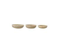 Paniers en bambou beige, lot de 3, ronds - Bloomingville, Nico - Ø40x13 cm