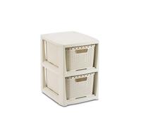 Paniers format tiroirs rangement 2 compartiments deux couleurs disponible