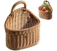 Paniers muraux avec poignée Rustique tissé Suspendu Panier de Suspension Lavable ventilé 8.3x7.5x3, 9 Pouce de Suspension Robuste pour Une Plante Porte Cafe Garden Style 2