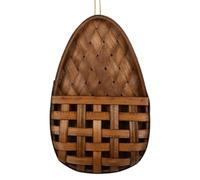 Paniers muraux décoratifs faits à la main en bois rustique bohème | Panier de fleurs mural tissé pour salon, chambre à coucher, café, entrée, bureau, courrier quotidien, note clé