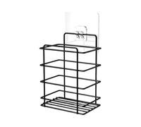 Paniers muraux en fil métallique, 13,5 x 11 x 7 cm, supports de papier toilette adhésifs, organisateur rectangulaire, design robuste résistant à la rouille, idéal pour la salle de bain, les serviettes