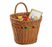 Paniers muraux en osier synthétique,Support pour boîte de rangement de légumes,Panier mural à fruits en osier synthétique | pour la cuisine, la buanderie, la chambre de bébé, le bureau, le garde-mange