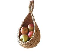 Paniers muraux suspendus en jute écologique en coton et lin en forme de larme, organisateur de légumes et de fruits, récipient à suspendre pour le stockage des produits de cuisine, garde les légumes