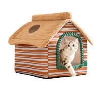 Paniers pour Chats | Nid Chaud et Doux avec Anti-Dérapant - Lit Mignon pour Chat et Maison pour Chiot | Pour Chaton Chiot Petit Animal de Compagnie Sommeil Intérieur Décoration Maison Chambre Salon Ba