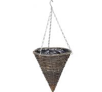 Paniers Suspendus en Fil de Fer pour Jardins, Garden Hanging Baskets 8 10 12 inch with Detachable Chain Pack of 4(Cone,M)