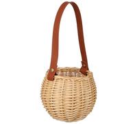 Paniers tissés pour cadeaux, panier à fleurs en rotin - Panier de pique-nique vide avec poignée en polyuréthane - Panier de rangement pour œufs - Boîte à pain - Panier de cueillette de fruits - Panier