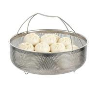 Paniers vapeur pour la cuisson - Filet de cuisson avec poignée - Filet amortisseur en acier inoxydable - Pour la cuisine, la maison, les dortoirs d'étudiants, les appartements et le quotidien