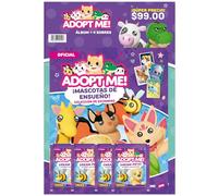 Pack de démarrage - PANINI - Adopt Me! Roblox - Album + 2 pochettes - 1 carte édition limitée - 10 stickers