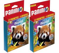 Panini Animaux 2025 Blister 13 Pochettes + 4 offertes (Lot de 2)
