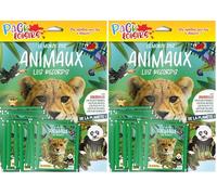 Panini Animaux Pack Loisirs Album + 50 Pochettes (Lot de 2)