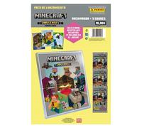 PANINI Cartes Minecraft 4 – Starter Pack : classeur, 2 pochettes, patch, carte édition limitée