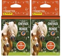 Panini CHEVAUX DU MONDE 2025 Blister 7 pochettes (Lot de 2)