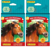 Panini Chevaux Mon Club D'EQUITATION Blister 8 Pochettes (Lot de 2)