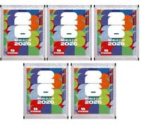 Panini Coupe du Monde 2026 Autocollants - Mini Multipack (4 Packs d'autocollants & extra) Football et protection d'expédition BB-Toy-Trades