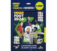 Stickers Panini Foot 2024 Ligue 1 Uber Eats Album + 2 Pochettes + 2 Offertes