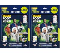 Panini Foot 2024 Ligue 1 Uber Eats Album + 2 Pochettes + 2 offertes (Lot de 2)