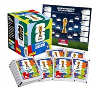 Panini Lot d'autocollants et album - Coupe du monde 2026 - Football - Avec bande de fans - Album - Plan de jeu (50 sachets / 350 autocollants individuels)