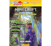 PANINI Pack Loisirs Minecraft Trading Cards 3 1 Porte-Cartes + 24 Pochettes