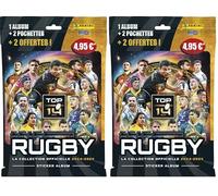 PANINI Rugby Top 14 2024-2025 Album + 2 Pochettes + 2 offertes (Lot de 2)