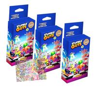Panini Stumble Guys Lot de 3 cartes à collectionner Série 2 sous blister + carte d'anniversaire exclusive
