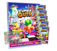 Panini Stumble Guys Lot de cartes série 2 - Cartes à collectionner - 1 porte-documents + 5 boosters + carte d'anniversaire exclusive