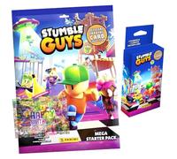 Panini Stumble Guys Lot de cartes série 2 - Cartes à collectionner - 1 starter + 2 blister + carte d'anniversaire exclusive
