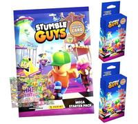 Panini Stumble Guys Lot de cartes série 2 - Cartes à collectionner - 1 starter + 2 blister + carte d'anniversaire exclusive