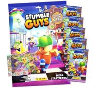 Panini Stumble Guys Lot de cartes série 2 - Cartes à collectionner - 1 Starter + 5 boosters + carte d'anniversaire exclusive