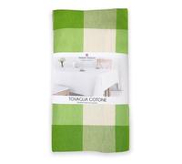 Panini Tessuti Nappe à carreaux verts dimension 140x240 cm - tissu 60% coton 40% polyester idéal pour 10/12 personnes