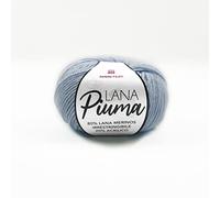 Panini Tessuti, Pelote de Laine « Plume » - 80% Lana Mérinos 20% Acrylique - Poids 50 g - Disponible en Plusieurs Couleurs pour Aiguilles à tricoter 3,5 - 4 et Crochets 3-3,5 - Fils, Laine