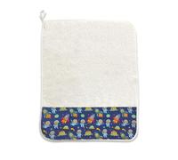 Panini Tessuti, Serviette en éponge de pur coton pour le repas - déjeuner - goûter en crèche, dimension 34 x 45 cm, motif Vaisseaux spatiaux