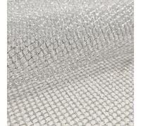 Panini Tessuti, Tissu en maille Lurex Argent - Hauteur 150 cm - Vendu au demi-mètre - Artisanat, Noël, Décorations, Vêtements