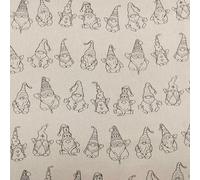 Panini Tessuti, Tissu Panama lutins de Noël, Vendu au demi-mètre, Largeur fixe 140 CM; 1 unité=50cm; 2 unités=100cm - Ameublement, Chaises, Canapés, Fait main