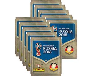 Panini WM Russia 2018 Lot de 10 sachets de Stickers