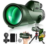 Pankoo Télescope monoculaire 40 x 60 avec Support pour Smartphone et trépied, Prisme Puissant 2024 - - Lunette monoculaire HD pour Observation des Oiseaux, Chasse, randonnée, Concert,
