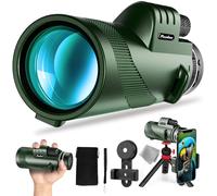 Pankoo Télescope monoculaire 40 x 60 avec Support pour Smartphone et trépied, Prisme Puissant 2024 - - Lunette monoculaire HD pour Observation des Oiseaux, Chasse, randonnée, Concert, Voyage