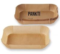 PANKTI Lot de 100 doublures jetables pour friteuse à air comprimé - Rectangulaire de 14 cm, résistant à la graisse, papier parchemin de qualité alimentaire, accessoires pour friteuse à air Ninja