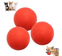 Panlom Lot de 3 balles indestructibles pour chien - 100 % caoutchouc naturel - Non toxique - Jouet résistant pour chiens de petite, moyenne et grande taille