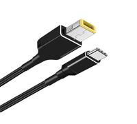 Panlouting Adaptateur USB-C vers Slim Tip PD 100W Charge Rapide Câble Chargeur Nylon Tressé 1,8M pour Lenovo Ideapad, Yoga, Legion, ThinkPad