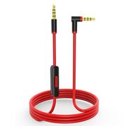 Panlouting Rechange Câble Audio Auxiliaire | 1,4m avec Microphone et Commande | Compatible avec Écouteurs Beats by Dr. Dre Solo Studio Pro Detox Wireless Mixr Executive Pill