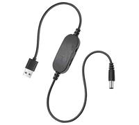 Panlouting Rechange Câble USB 5V à 12V avec Vitesse et Direction Réglables pour Ponceuse à Ongles | 150cm | DC 5,5 * 2,1mm | Indicateur LED