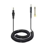 Panlouting Remplacement Câble Audio 3,5mm Aux Ressort compatible avec Casques Pioneer DJ HDJ CUE1 HDJ CUE1BT HDJ X5 HDJ X7 HDJ S7 | Avec adaptateur 6,3mm