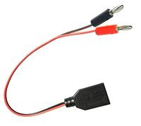Panlouting USB Femelle vers Fiches Banane 4mm Câble Adaptateur | 50cm | Pour Tests Électroniques, Charge d'appareils, Projets DIY