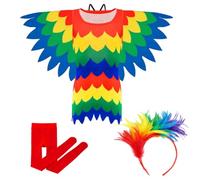 PANMAY Costume de perroquet coloré pour Halloween, carnaval, fête, déguisement de toucan