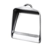 Panna di polvere di metallo, 3,94 pollici padella di polvere pesante - Panna portatile pesante con impugnatura con manico,Strumento di pulizia della casa spazzatura in metallo portatile per campeggio