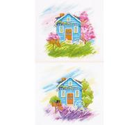 PANNA Embroidery Kit de Point de Croix, Coton, Multicolore, 39x18cm