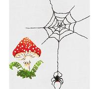 PANNA Kit broderie point satin estampé sur vêtements Forest Story 4,5 x 5,5 cm DIY
