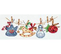 PANNA Kit de Broderie au Point de Croix Motif Guirlande de Noël