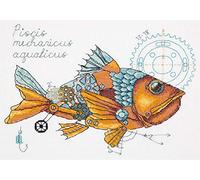 Panna Kit de broderie au point de croix : poisson mécanique