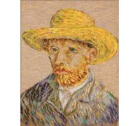Panna Kit de broderie au point de croix "Série d'or. Autoportrait au chapeau de paille. Vincent van Gogh", modèle à compter, 21,5x27cm